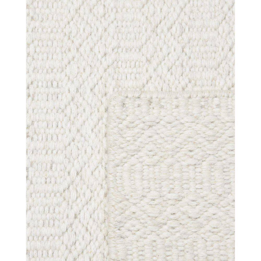 Handmade Ivory Wool 60'' x 36'' Flatweave Area Rug
