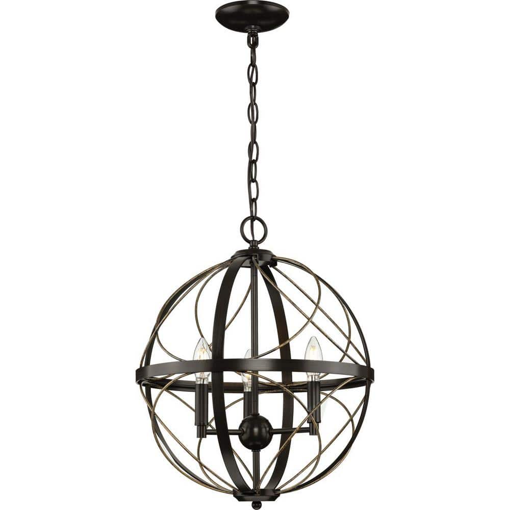 Brandywine Antique Bronze 3-Light Farmhouse Pendant