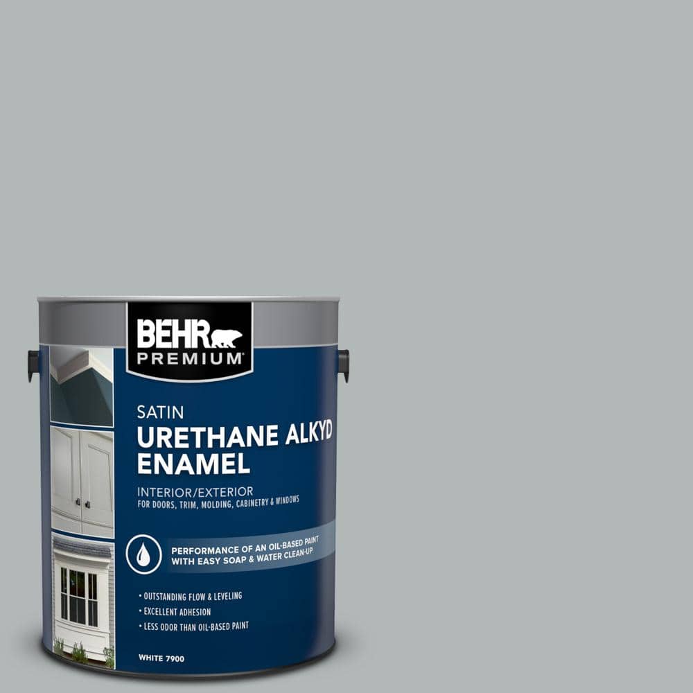 BEHR PREMIUM 1 gal. N4503 Meteor Shower Urethane Alkyd Satin Enamel
