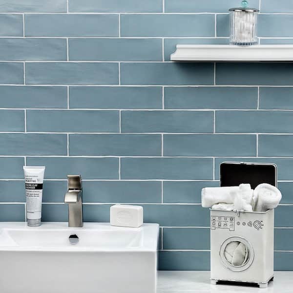 Pallet of Strait Blue 3 in. x 12 in. Matte Ceramic Subway Wall Tile (516.48 sq. ft./Pallet)