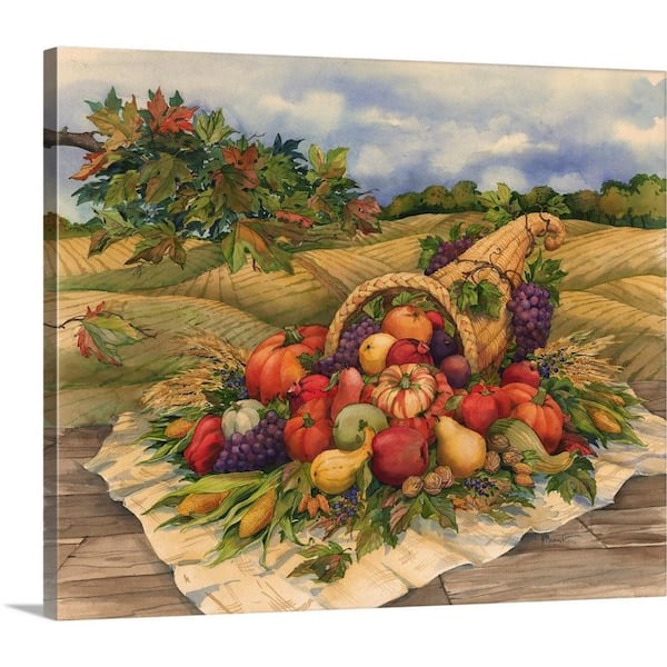 GreatBigCanvas Harvest Cornucopia by Paul Brent Canvas Wall Art, Multi-Color