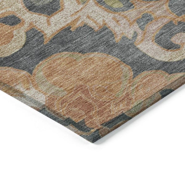 Chantille Machine Washable Indoor/Outdoor Abstract ACN1947 Terracotta 8 ft. x 10 ft. Area Rug