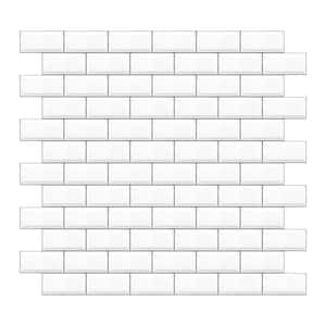 White and Grey Subway Tile Giant Wall Decals