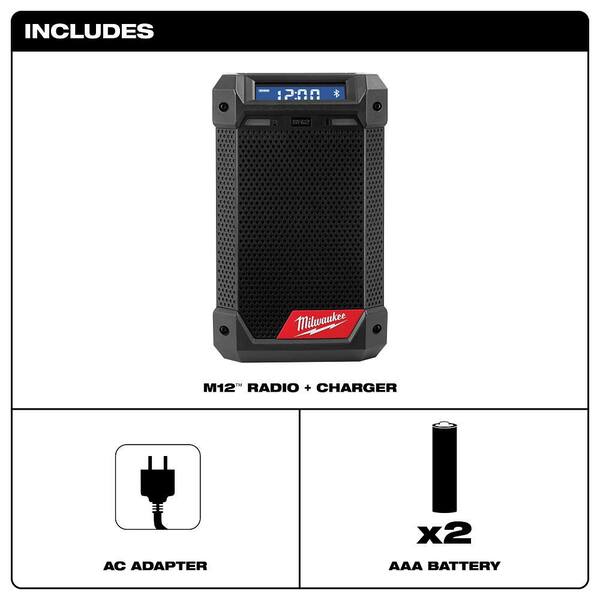 【ept】DIVE VTG (NATURAL) R6234 Milwaukee M12 12-Volt Lithium-Ion Cordless Bluetooth/AM/FM