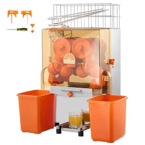 Commercial Orange Juicer Machine 120W Automatic Juice Extractor Orange Squeezer for 20-Fruits Per Minute Silver