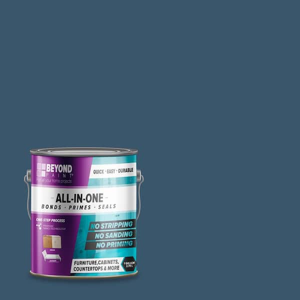 BEYOND PAINT 1 Gal. Deep Blue Furniture, Cabinets, Countertops and More Multi-Surface All-in-One Interior/Exterior Refinishing Paint