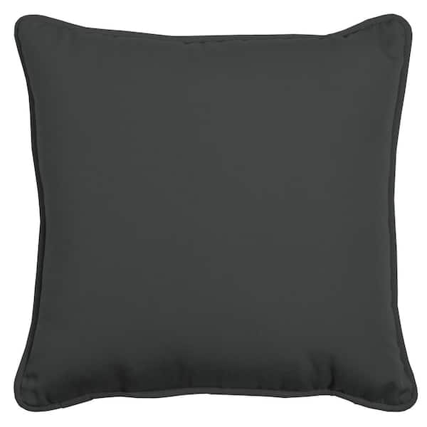 ARDEN SELECTIONS Oasis 20 in. Slate GreySquare Indoor/Outdoor Throw Pillow