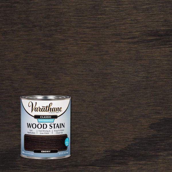 Varathane 1 qt. Ebony Classic Water-Based Interior Wood Stain (2 Pack)