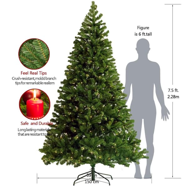 6Ft Prelit Artificial Full Christmas Tree Remote Control, 400