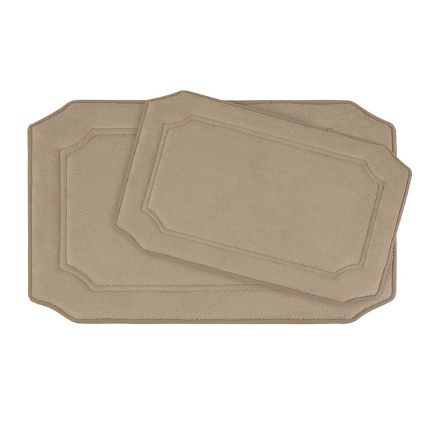BounceComfort Walden Linen Memory Foam 2-Piece Bath Mat Set