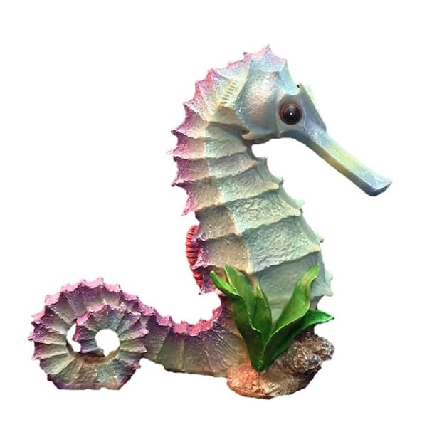 HOMESTYLES 14 in. Seahorse Ocean Nautical Beach Collectible Statue