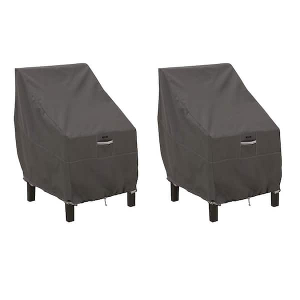 Classic Accessories Ravenna Dark Taupe High Back Patio Chair Cover (2-Pack)