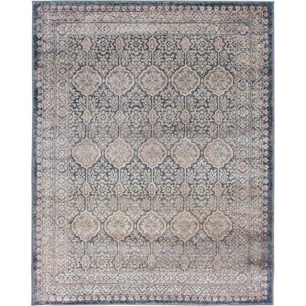 Morrow 8 ft. x 10 ft. Light Blue/Light Gray Area Rug