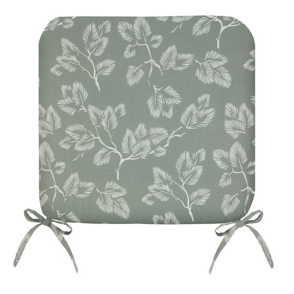 OUTDOOR DECOR BY COMMONWEALTH 18 in. x 19 in. Sunny Citrus Outdoor Cushion Arm Chair Cushion in Grey - Includes One Arm Chair Cushion