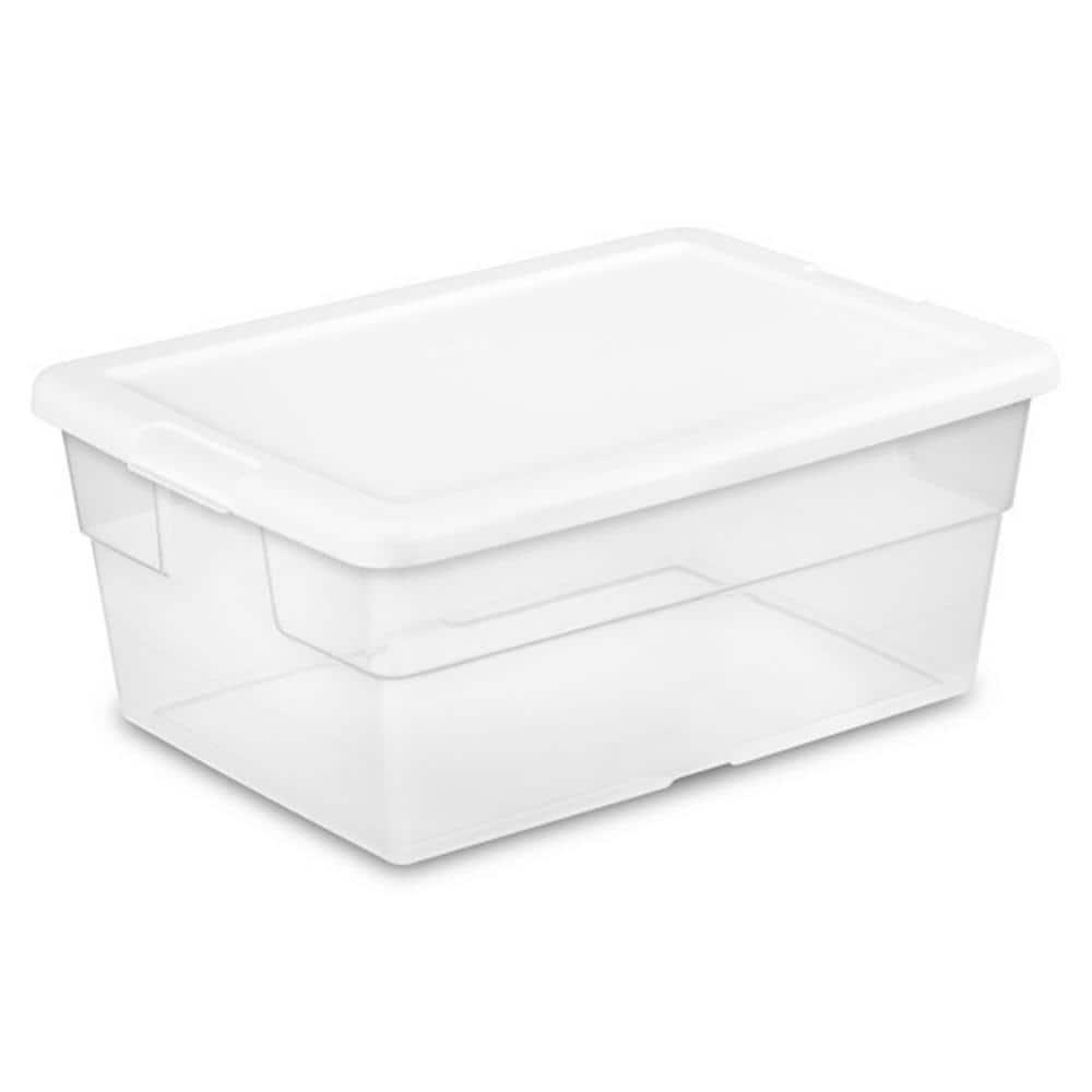 16 qt. Plastic Stacking Storage Container Box w/ Lid in Clear, 84 Pack price history on PriceWatchPro