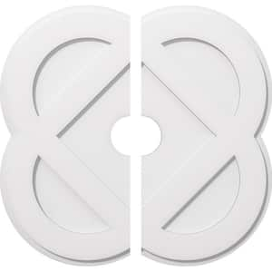 1 in. P X 10-1/4 in. C X 26 in. OD X 4 in. ID Charlotte Architectural Grade PVC Contemporary Ceiling Medallion Two Piece