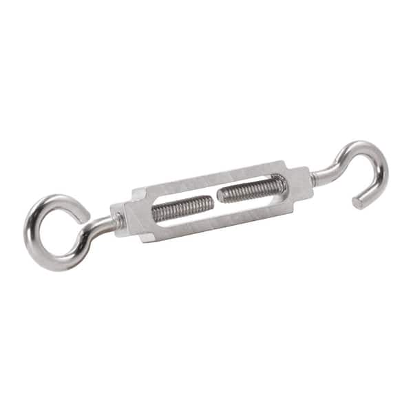 Everbilt 1/4 in. x 5-1/4 in. Stainless Steel Hook and Eye Turnbuckle 803724  - The Home Depot
