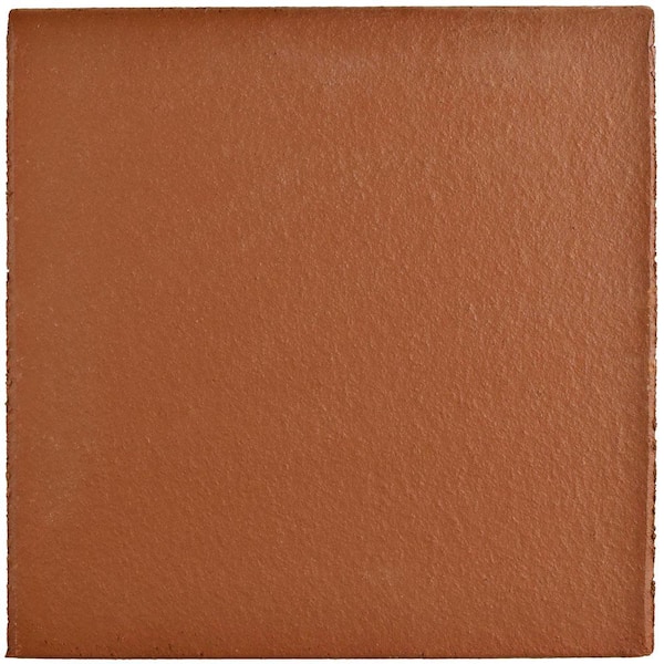 Merola Tile Quarry Bullnose Red 5-7/8 in. x 5-7/8 in. Satin Ceramic Floor and Wall Tile Trim