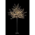8 ft. Pre-Lit LED Cherry Blossom City Tree with 600 Warm White Lights
