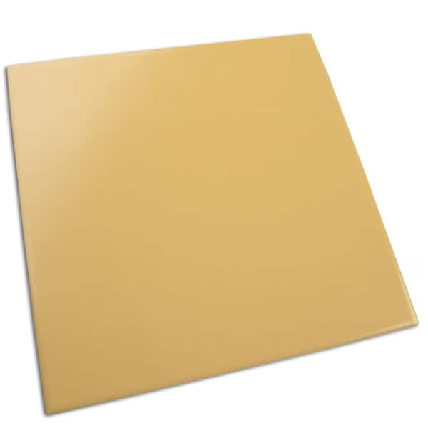 Monocolor Special Limon 7-7/8 in. x 7-7/8 in. Ceramic Floor and Wall Take Home Tile Sample