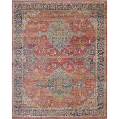 5'10 x 8'10 Nourison Suf I Noor Brick Rectangle Area Rug 5-Feet 10-Inches by 8-Feet 10-Inches SF07 