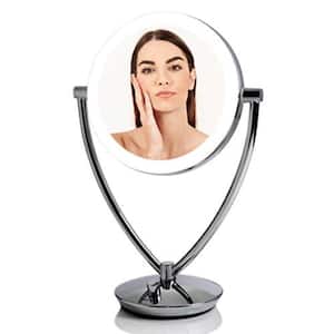 3.5 in. x 13.4 in. Tabletop Makeup Mirror in Polished Chrome