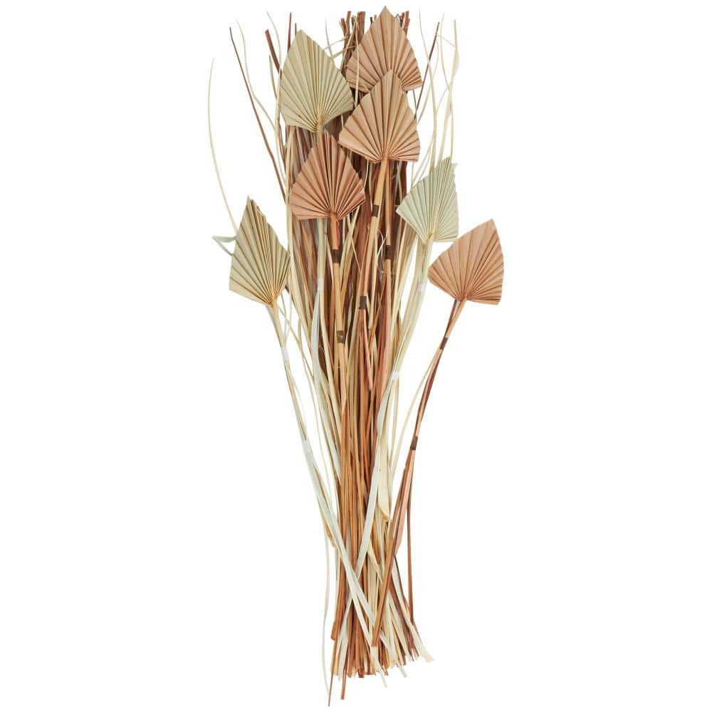 Litton Lane 14 in. Palm Leaf Natural Foliage with Grass (1 Bundle ...