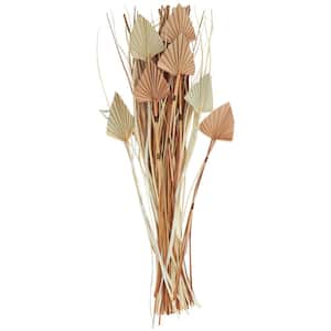 14 in. Palm Leaf Natural Foliage with Grass (1 Bundle)