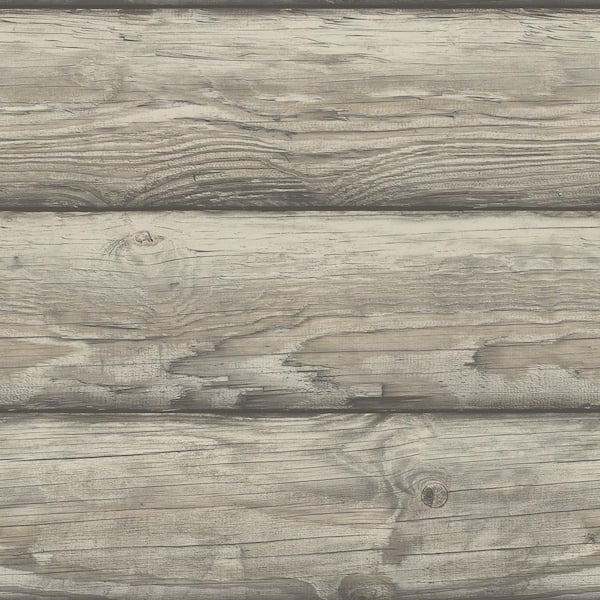 Chesapeake 10 in. W x 13 in. L Grey Bunkhouse Ash Wallpaper Sample