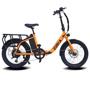 20 in. 500-Watt Motor 48-Volt 10 Ah Fat Tire Foldable Electric Bike for Adults