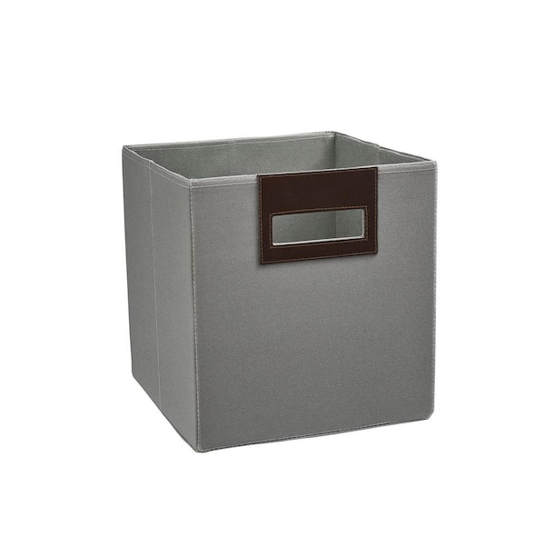ClosetMaid 11 in. H x 10.5 in. W x 10.5 in. D Gray Fabric Cube Storage Bin