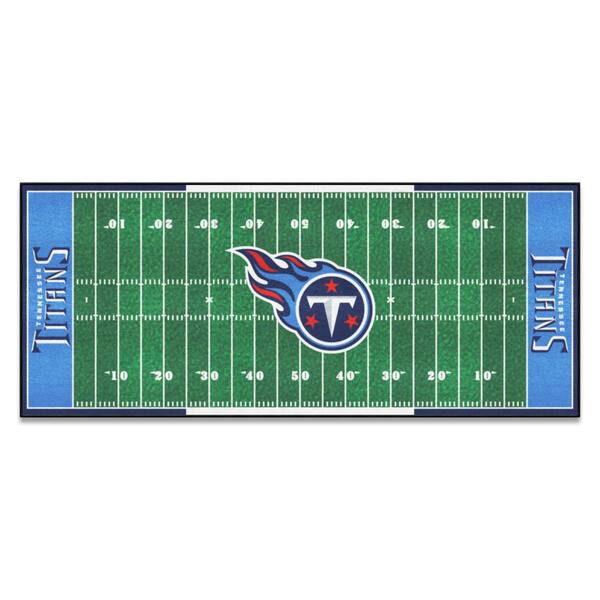 FANMATS Tennessee Titans 3 ft. x 6 ft. Football Field Rug Runner Rug