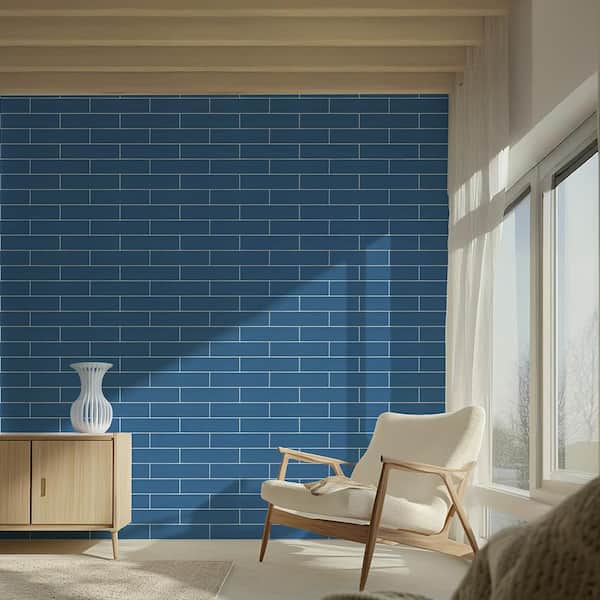 Matte Blue 2.5 in. x 10 in. Ceramic Wall Tile (13.89 sq. ft. /Case)