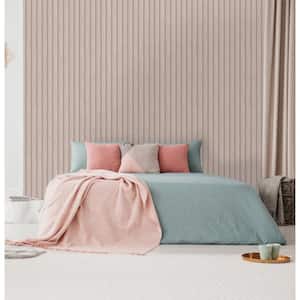 Faux Wood Slat Pink Non-Pasted Wallpaper (Covers 56 sq. ft.)
