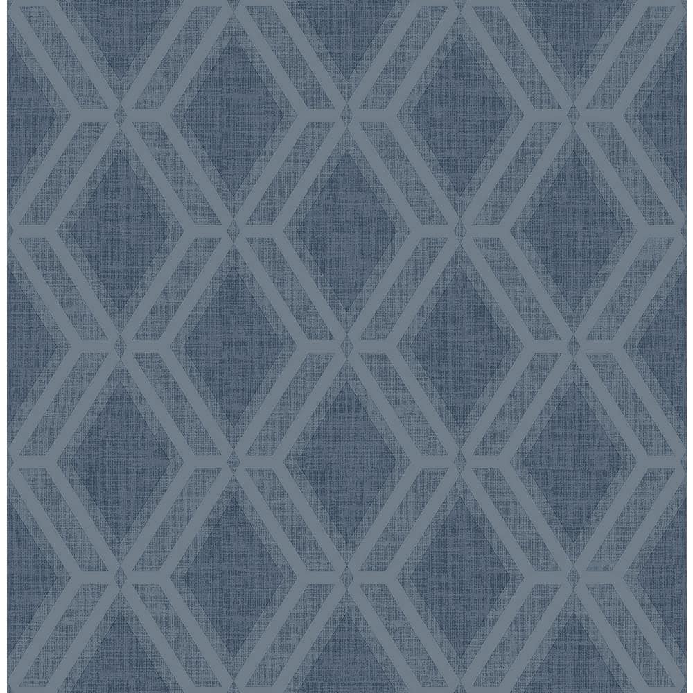 Mersenne Indigo Geometric Vinyl Wallpaper Roll