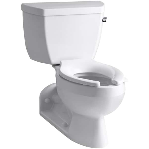 KOHLER Barrington 4 in. Rough-In 2-piece 1.6 GPF Single Flush Elongated Toilet in White