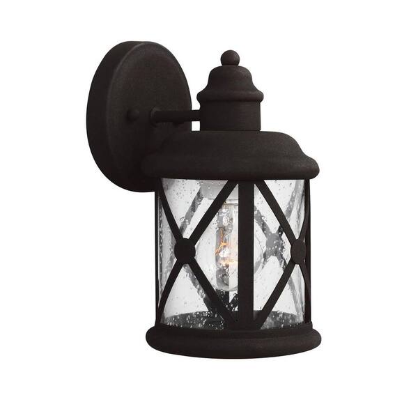 Generation Lighting Lakeview 1-Light Black Outdoor Wall Fixture