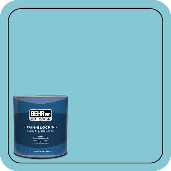 BEHR ULTRA 1 qt. #MQ4-50 Not a Cloud in Sight Extra Durable Satin Enamel Interior Paint & Primer
