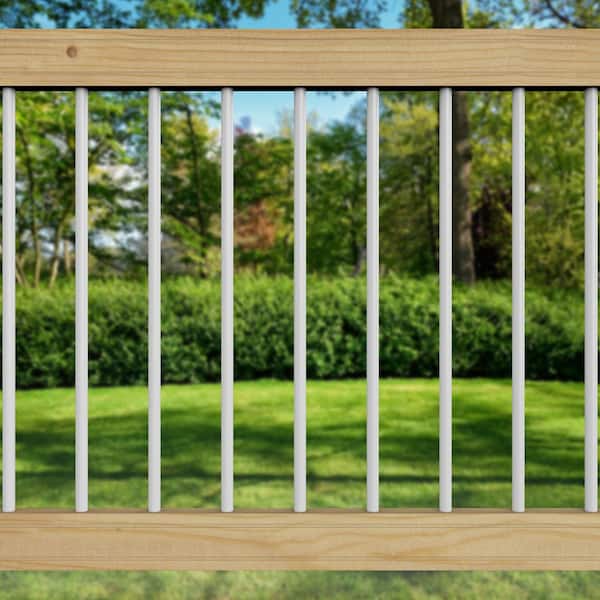 Deckorators 3/4-in x 32-in Black Aluminum Round Deck Baluster (10-Pack)