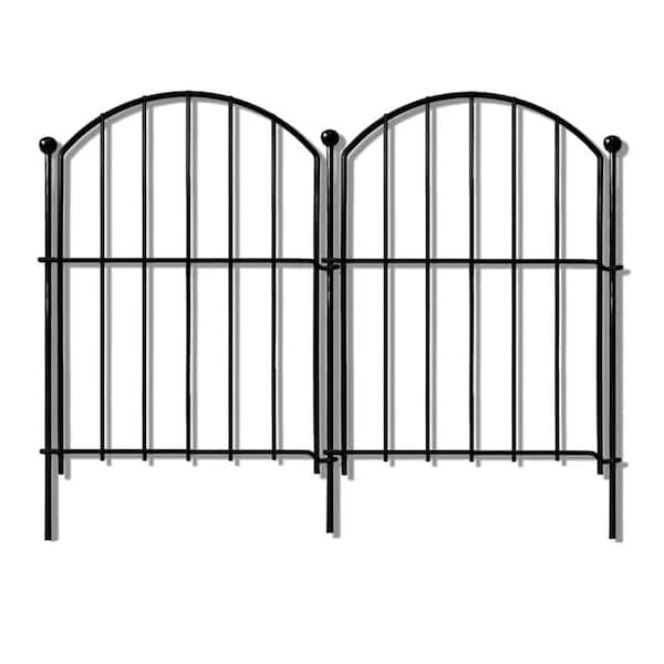 17 in. Metal Decorative Garden Fence Rustproof for Dog, Plants and Outdoor Decor - (10-Packs)