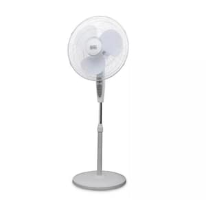 18 in. 3 Fan Speeds 52 in. Tall Floor Fan Electric Oscillating Stand Fan with Remote Control ETL Listed in White Finish
