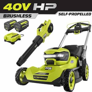 40V HP Brushless 21 in. Cordless Battery Walk Behind Self-Propelled Lawn Mower & Blower (2) 6.0 Ah Batteries and Charger