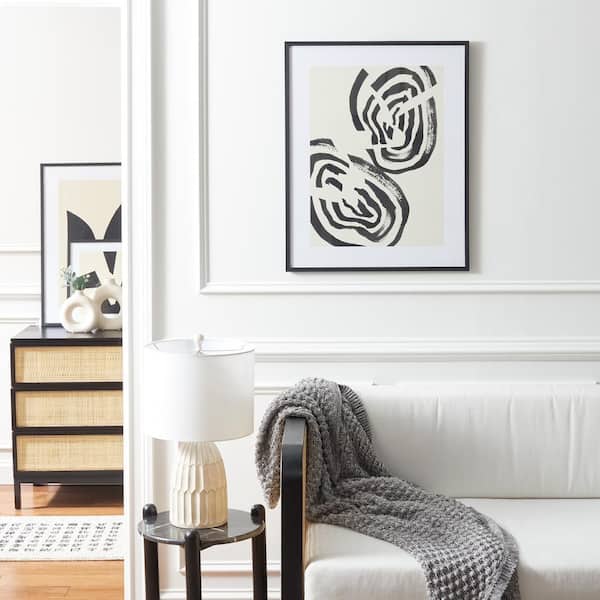 SAFAVIEH Breaking The Sound Barrier Framed Mixed Media Abstract Wall Art 4 in. x 27 in.