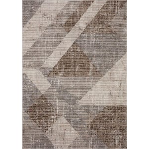 Austen Stone/Bark 5 ft. 3 in. x 7 ft. 7 in. Modern Abstract Area Rug