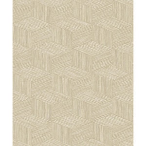 3 Dimensional Faux Grasscloth Wallpaper Taupe Paper Strippable Roll (Covers 57 sq. ft.)