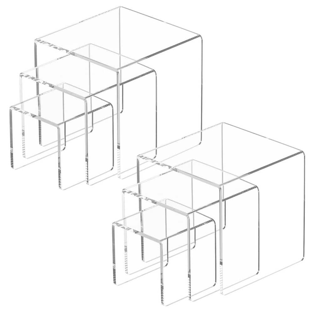 2 Set Clear Acrylic Tiered Cake Stand Transparent Display Riser with Floating Effect for Dessert Table Decorations price history on PriceWatchPro