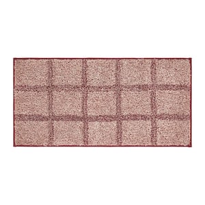 Connell 17 in. W x 36 in. L Red Tan Bathmat