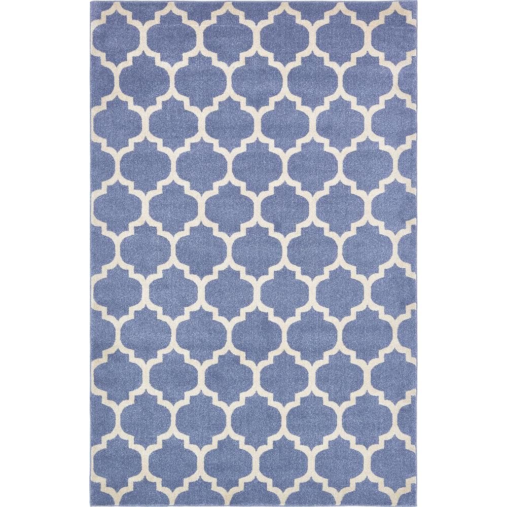 Trellis Philadelphia Light Blue/Beige 6' 0 x 9' 0 Area Rug price history on PriceWatchPro