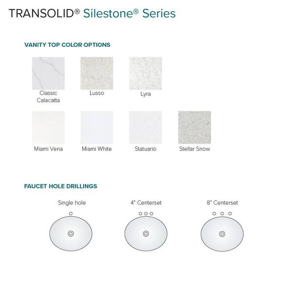 Transolid Silestone W x D Quartz White