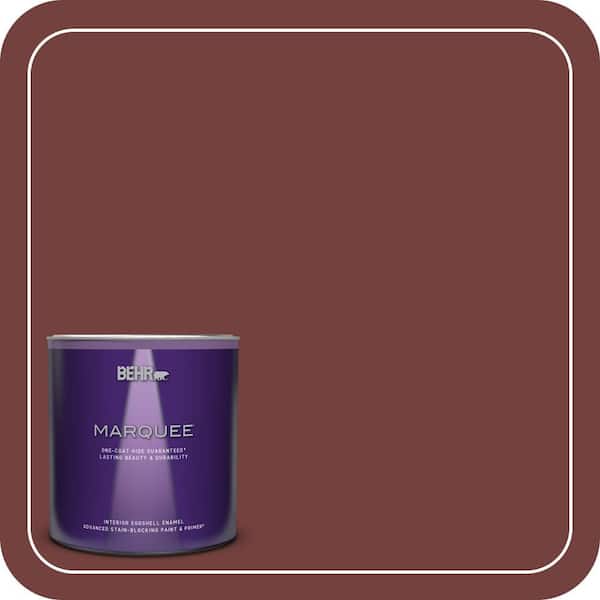 BEHR MARQUEE 1 qt. #ECC-27-1 Red Pines Eggshell Enamel Interior Paint & Primer